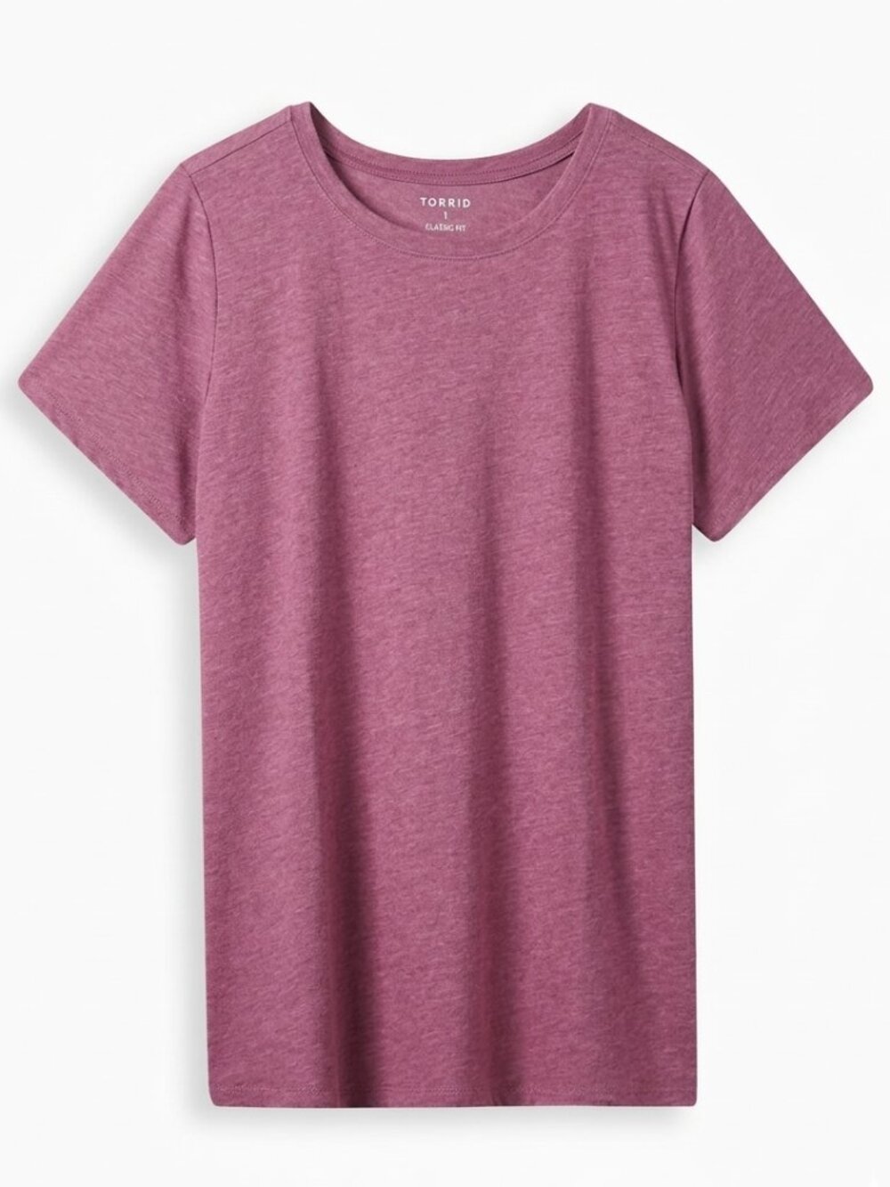 NEW NWOT TORRID 2 Plus Size Everyday Tee Signature Jersey Heather Berry Purple